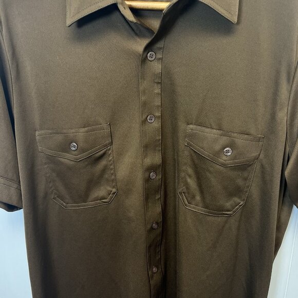 Vintage 70s Sears‎ Kings Road Shirt Mens Size Large Disco Rockabilly Polo Retro - Picture 3 of 7